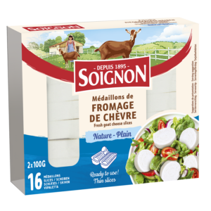 Image du produit : Fresh goat cheese slices Plain x16 200g